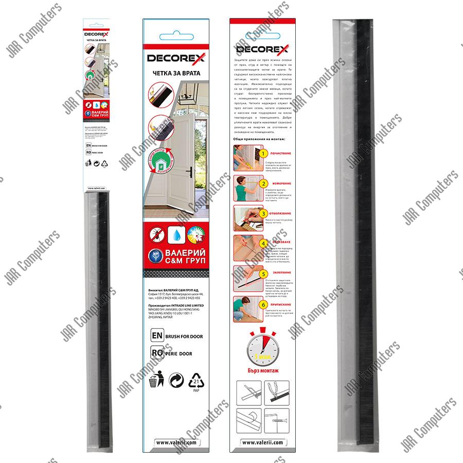 ЧЕТКА УПЛЪТНИТЕЛ ЗА ВРАТА ПРОЗРАЧНО PVC С КОСЪМ DECOREX 1М | JAR Computers ЧЕТКА УПЛЪТНИТЕЛ ЗА ВРАТА ПРОЗРАЧНО PVC С КОСЪМ DECOREX 1М