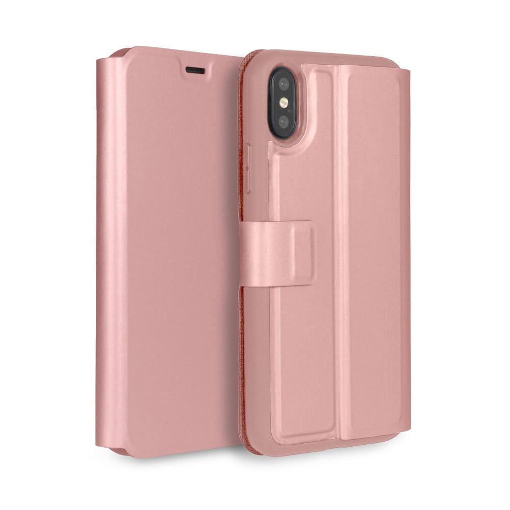 Двулицев кожен калъф, тип портфейл за iPhone XS, iPhone X - Torrii Gemini Case (розово злато) | JAR Computers Двулицев кожен калъф, тип портфейл за iPhone XS, iPhone X - Torrii Gemini Case (розово злато)