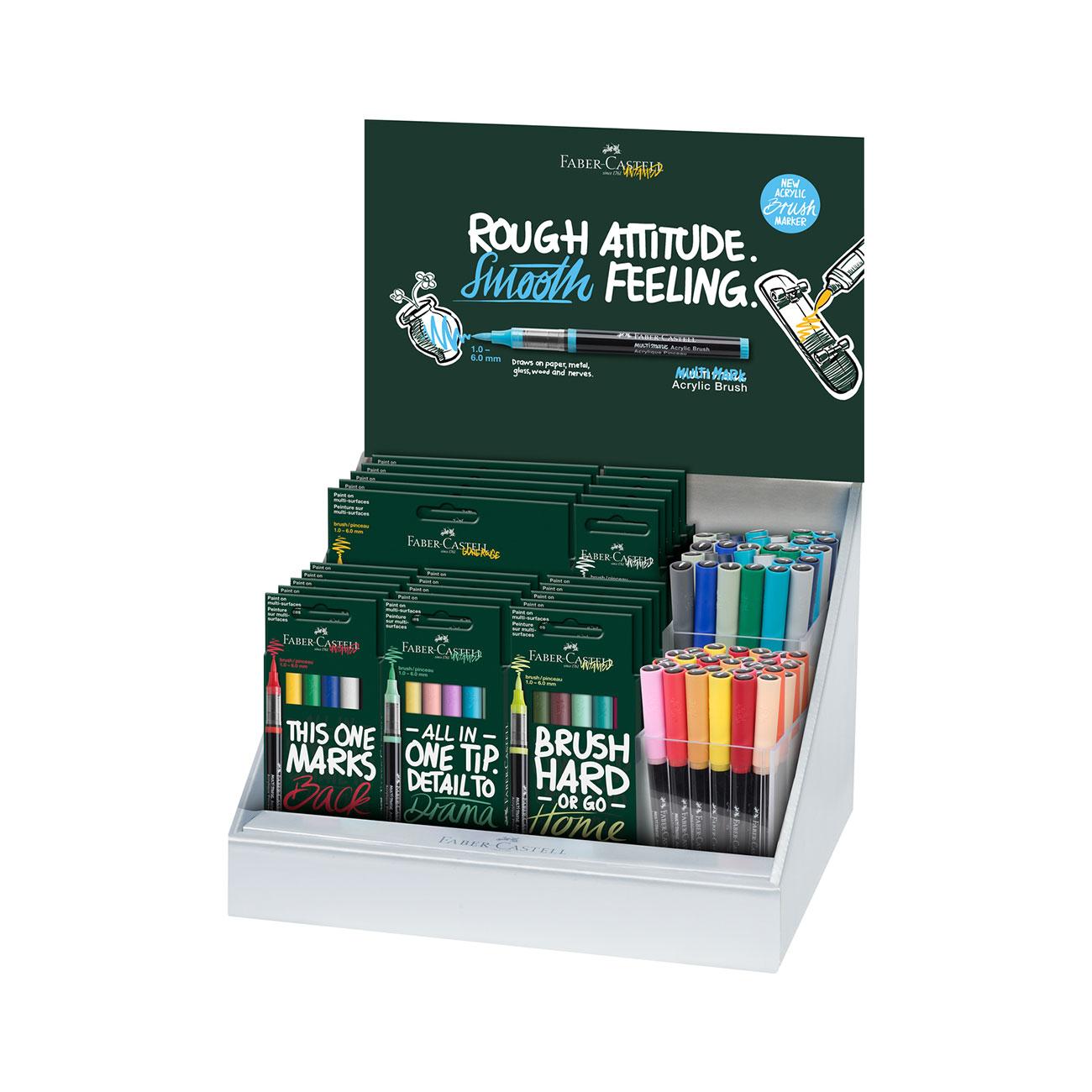 Faber-Castell Дисплей маркер-четки Multimark Family, акрилни