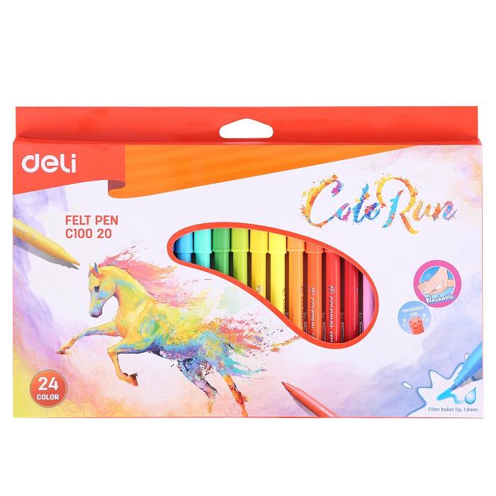 Флумастери Deli Colorun EC10020, 24 цвята | JAR Computers Флумастери Deli Colorun EC10020, 24 цвята