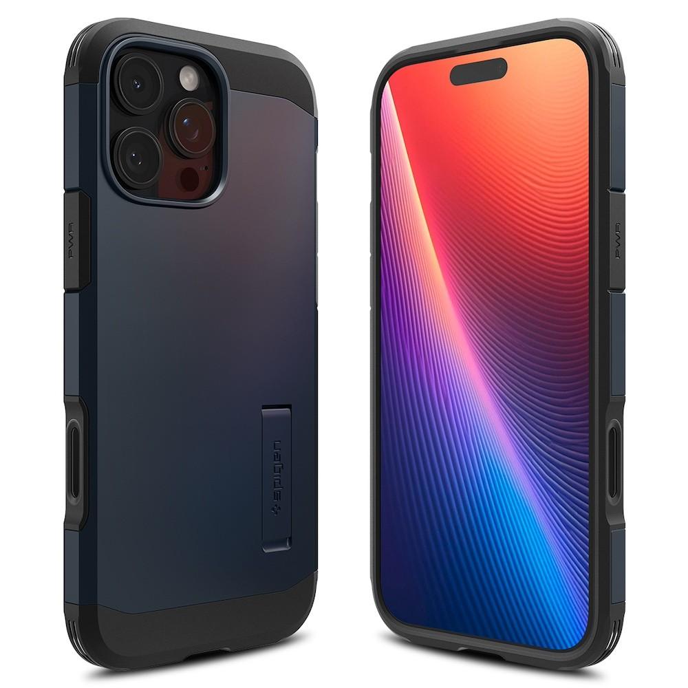 Хибриден кейс с най-висока степен на защита с MagSafe за iPhone 16 Pro Max - Spigen Tough Armor T AI MagSafe Case (тъмносив) | JAR Computers Хибриден кейс с най-висока степен на защита с MagSafe за iPhone 16 Pro Max - Spigen Tough Armor T AI MagSafe Case (тъмносив)