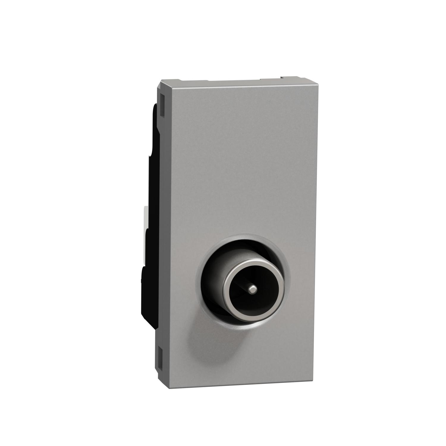Мъжка ТВ розетка звезда 1.5 dB, 1M, алуминий - SCHNEIDER ELECTRIC New Unica NU346130 | JAR Computers Мъжка ТВ розетка звезда 1.5 dB, 1M, алуминий - SCHNEIDER ELECTRIC New Unica NU346130