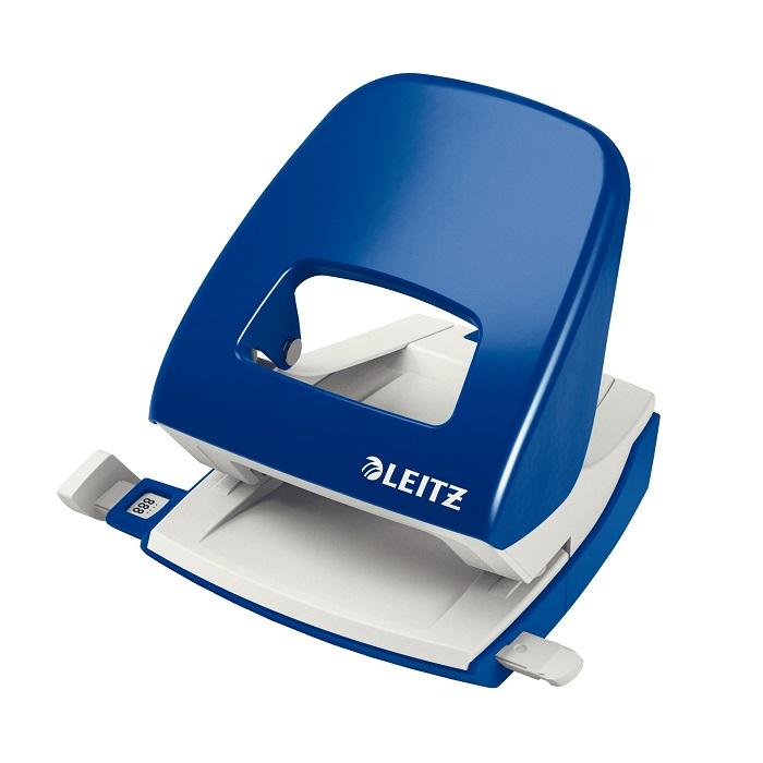 Перфоратор LEITZ 5008 NeXXt, за 30 л.(80 г), с ограничител, 98x109x121 мм, метален, син | JAR Computers Перфоратор LEITZ 5008 NeXXt, за 30 л.(80 г), с ограничител, 98x109x121 мм, метален, син