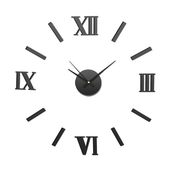 Splendid Стенен часовник Sticker Romer, диаметър 60 cm, черен