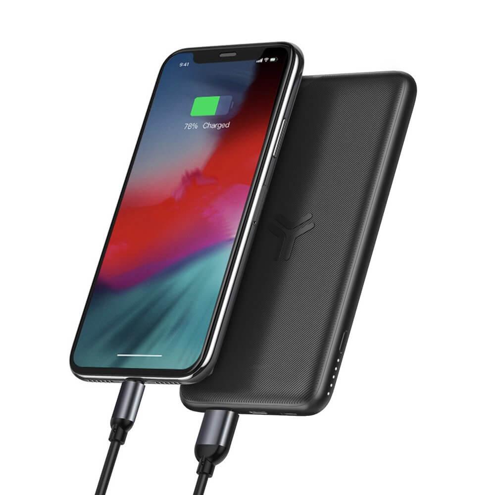 Външна батерия с USB и USB-C изходи и с технология за безжично зареждане - Baseus Bracket Power Bank 10W Wireless Charger 10000mAh (черен) | JAR Computers Външна батерия с USB и USB-C изходи и с технология за безжично зареждане - Baseus Bracket Power Bank 10W Wireless Charger 10000mAh (черен)