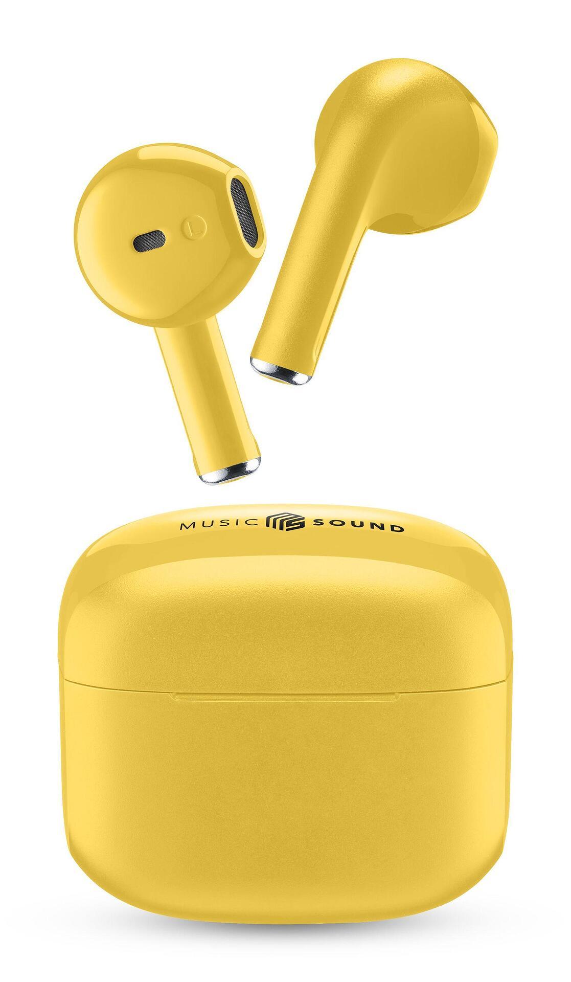 Bluetooth слушалки Music Sound Swag TWS, Жълти | JAR Computers Bluetooth слушалки Music Sound Swag TWS, Жълти