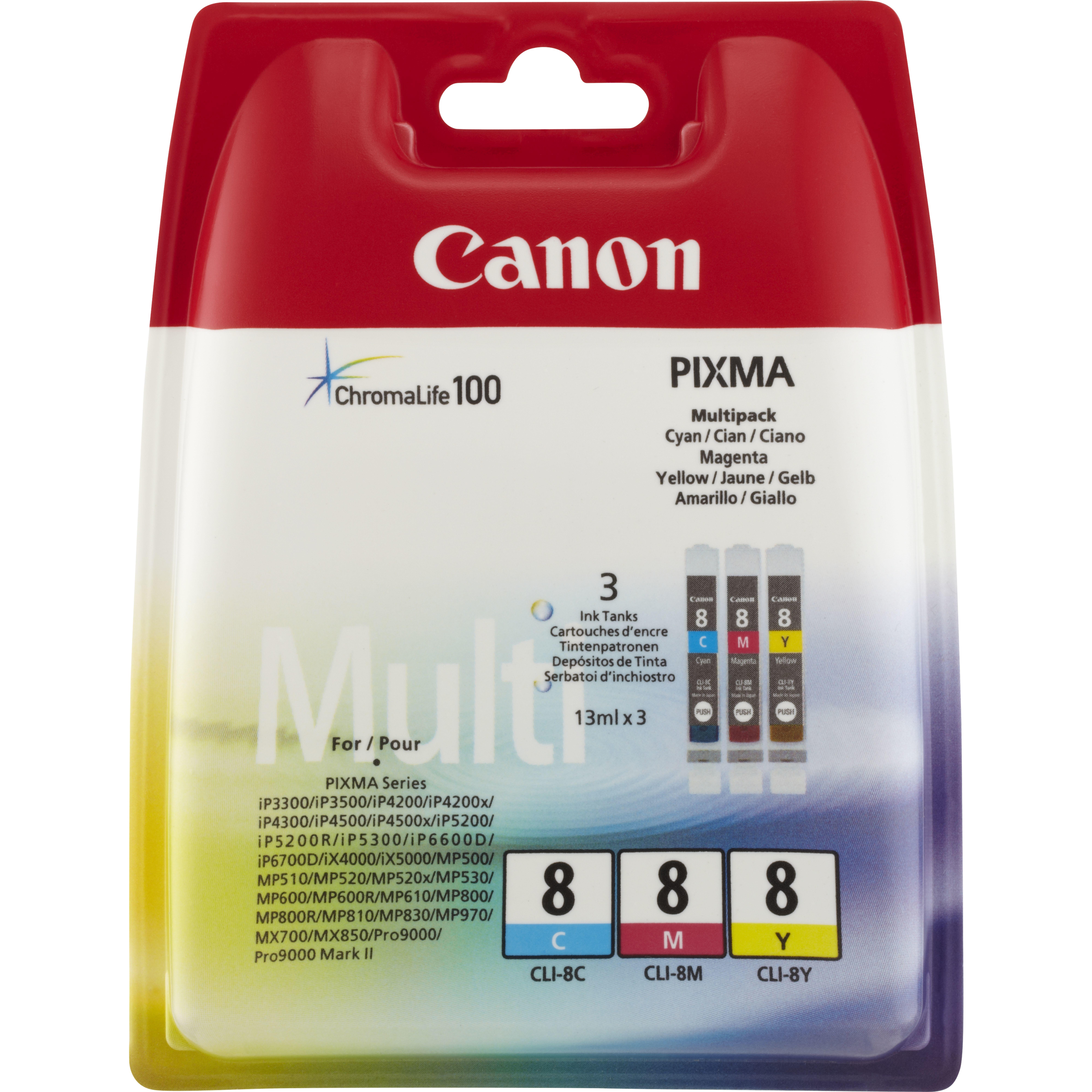 Canon 0621B029 глава и патрон за мастиленоструен принтер 3 броя Оригинал Синьо-зелен, Пурпурен, Жълт | JAR Computers Canon 0621B029 глава и патрон за мастиленоструен принтер 3 броя Оригинал Синьо-зелен, Пурпурен, Жълт