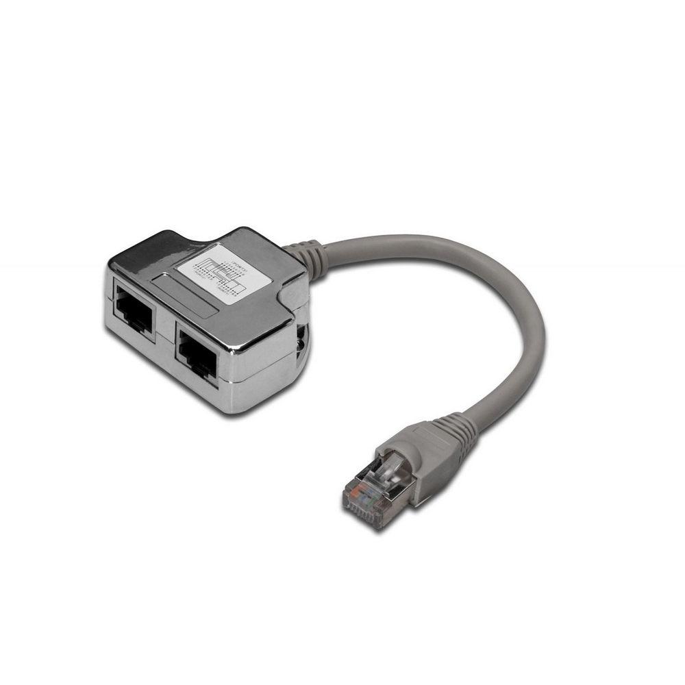 DIGITUS DN-93904 :: Разклонителна розетка Cat. 5e, 2x Cat. 5e, екранирана | JAR Computers DIGITUS DN-93904 :: Разклонителна розетка Cat. 5e, 2x Cat. 5e, екранирана