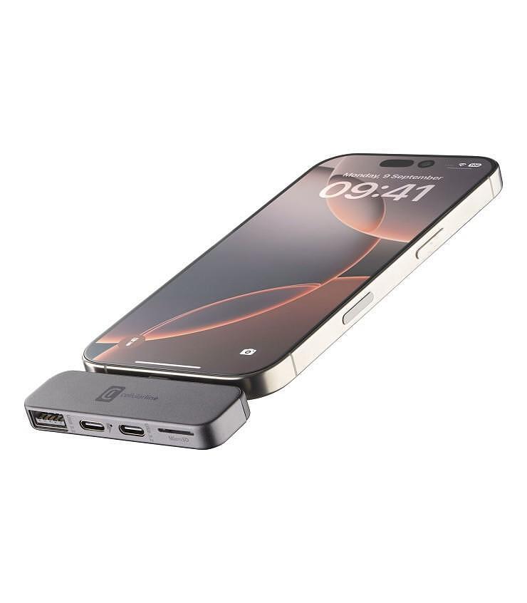 Hub OTG  Plug & Play, USB-C, 4 порта, сив