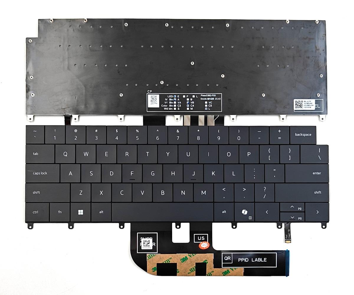 Клавиатура за лаптоп Dell XPS 14 9440 16 9640 Черна с Подсветка с AI Бутон | JAR Computers Клавиатура за лаптоп Dell XPS 14 9440 16 9640 Черна с Подсветка с AI Бутон