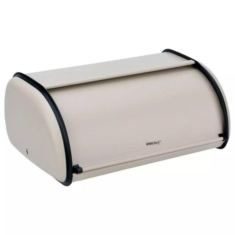 Кутия за хляб Kinghoff KH 1754, 36 см, Плавно отваряне и затваряне, Стомана, Бежов | JAR Computers Кутия за хляб Kinghoff KH 1754, 36 см, Плавно отваряне и затваряне, Стомана, Бежов