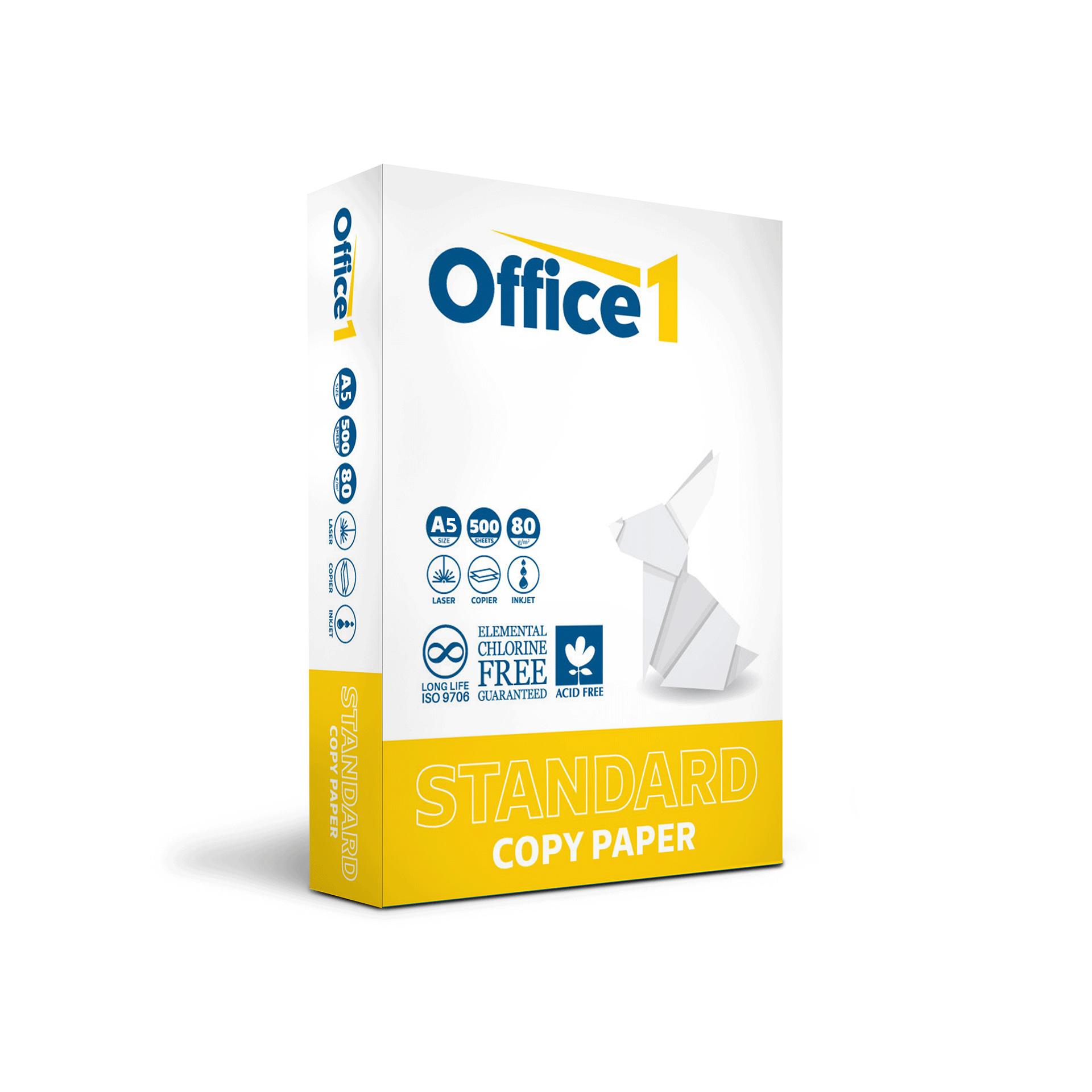 Office 1 Копирна хартия Standard, A5, 80 g/m2, 500 листа