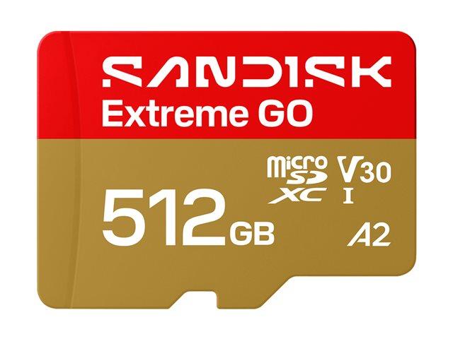 SANDISK Extreme GO microSDXC UHS-I Card 512GB MicroSD 240MB/s Read / 160MB/s Write 5K video | JAR Computers SANDISK Extreme GO microSDXC UHS-I Card 512GB MicroSD 240MB/s Read / 160MB/s Write 5K video