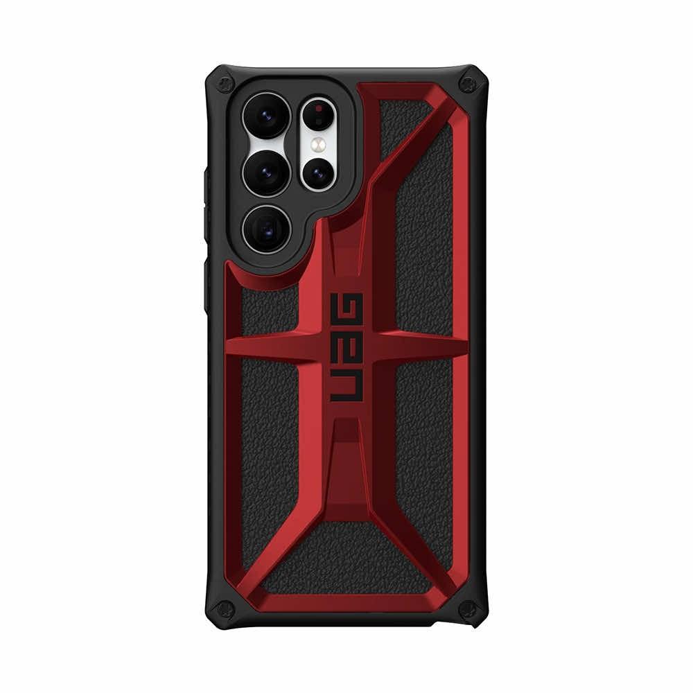 Удароустойчив хибриден кейс за Samsung Galaxy S22 Ultra - Urban Armor Gear Monarch Case (черен-червен) | JAR Computers Удароустойчив хибриден кейс за Samsung Galaxy S22 Ultra - Urban Armor Gear Monarch Case (черен-червен)