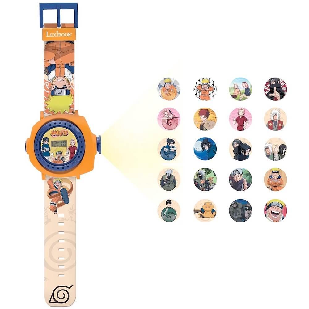 Детски часовник със силиконова каишка и проектор - Lexibook Naruto Children's Projection Watch with 20 Images (оранжев) | JAR Computers Детски часовник със силиконова каишка и проектор - Lexibook Naruto Children's Projection Watch with 20 Images (оранжев)