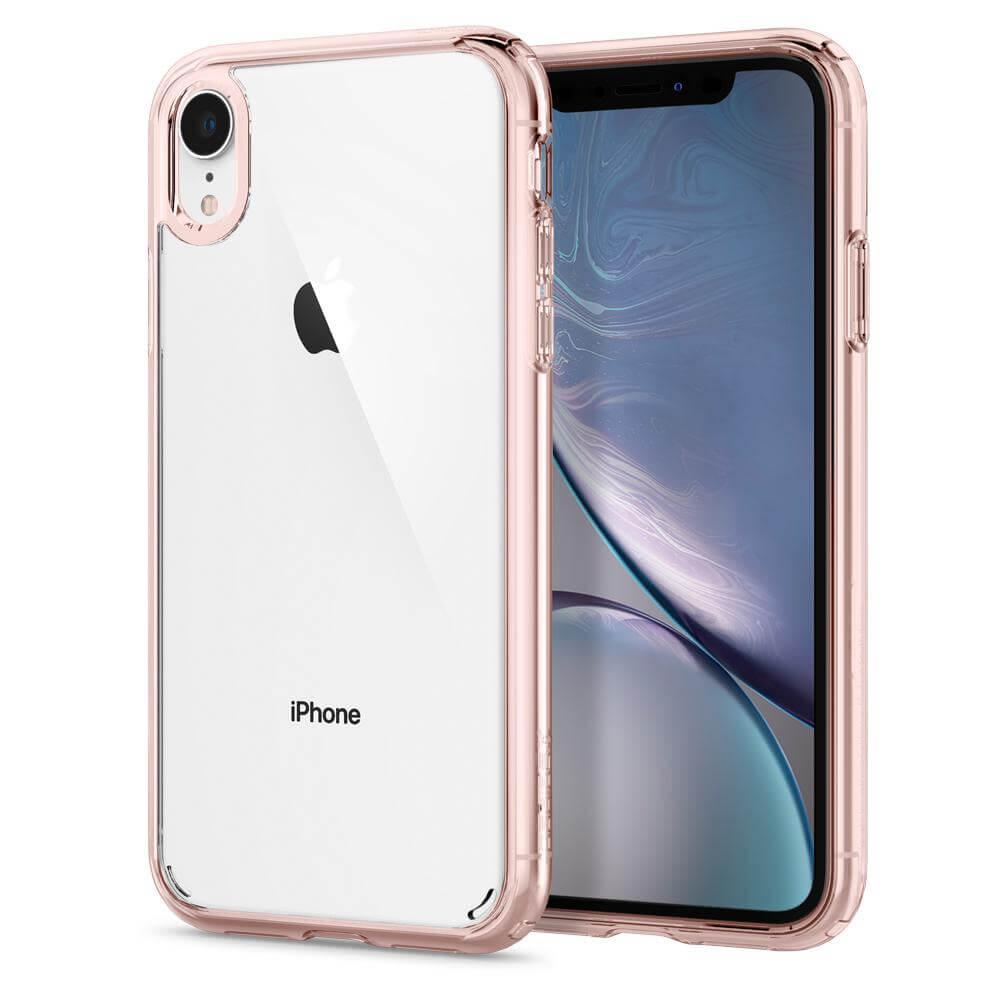 Хибриден кейс с висока степен на защита за iPhone XR - Spigen Ultra Hybrid Case (розов-прозрачен) | JAR Computers Хибриден кейс с висока степен на защита за iPhone XR - Spigen Ultra Hybrid Case (розов-прозрачен)