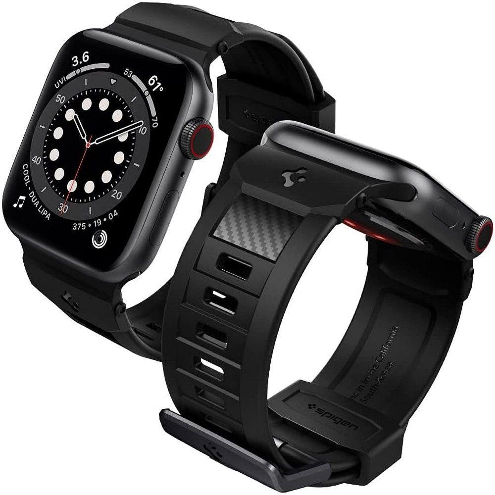 Хибридна каишка (полимер+карбон) за Apple Watch 45мм (2024), 41мм, 40мм и 38мм - Spigen Rugged Band (черен) | JAR Computers Хибридна каишка (полимер+карбон) за Apple Watch 45мм (2024), 41мм, 40мм и 38мм - Spigen Rugged Band (черен)