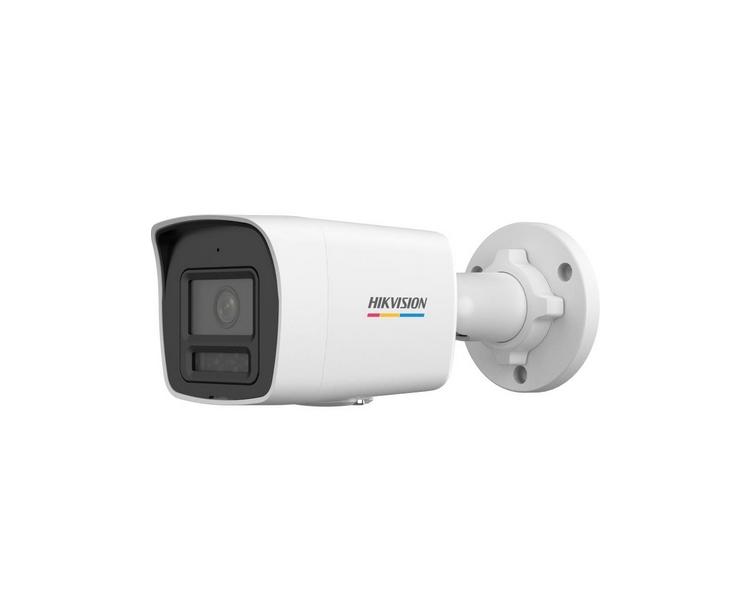 HikVision 4 MP ColorVu with Smart Hybrid Light Fixed Bullet Network Camera, 4 mm, F1.0, IR, White Light up to 30m, H.265+, IP67, built-in microphone, 12Vdc/PoE 7.5W