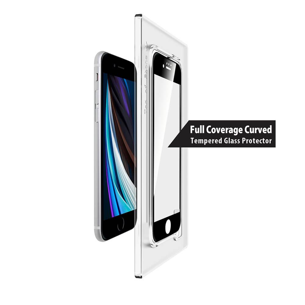 Калено стъклено защитно покритие за целия дисплей на iPhone SE (2022), iPhone SE (2020), iPhone 8, iPhone 7 - Torrii BodyGlass 3D Full Cover Glass (прозрачен-черен) | JAR Computers Калено стъклено защитно покритие за целия дисплей на iPhone SE (2022), iPhone SE (2020), iPhone 8, iPhone 7 - Torrii BodyGlass 3D Full Cover Glass (прозрачен-черен)