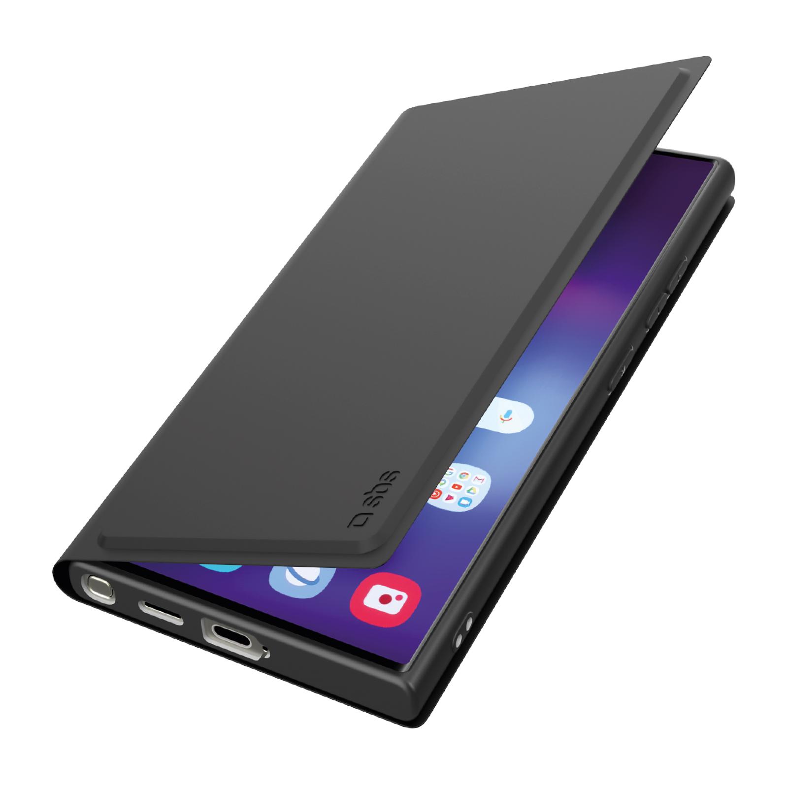 Калъф SBS 98114,  Smooth Wallet, за Samsung S25 Ultra, с функция стойка, черен