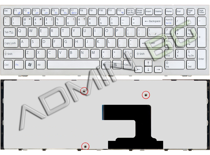 Клавиатура за лаптоп Sony Vaio VPC-EL White Frame White с Кирилица | JAR Computers Клавиатура за лаптоп Sony Vaio VPC-EL White Frame White с Кирилица