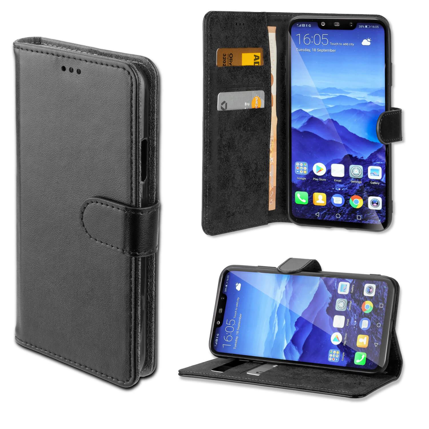 Кожен калъф с поставка и отделение за кр. карта за Huawei Mate 20 Lite - 4smarts Premium Wallet Case URBAN (черен) | JAR Computers Кожен калъф с поставка и отделение за кр. карта за Huawei Mate 20 Lite - 4smarts Premium Wallet Case URBAN (черен)