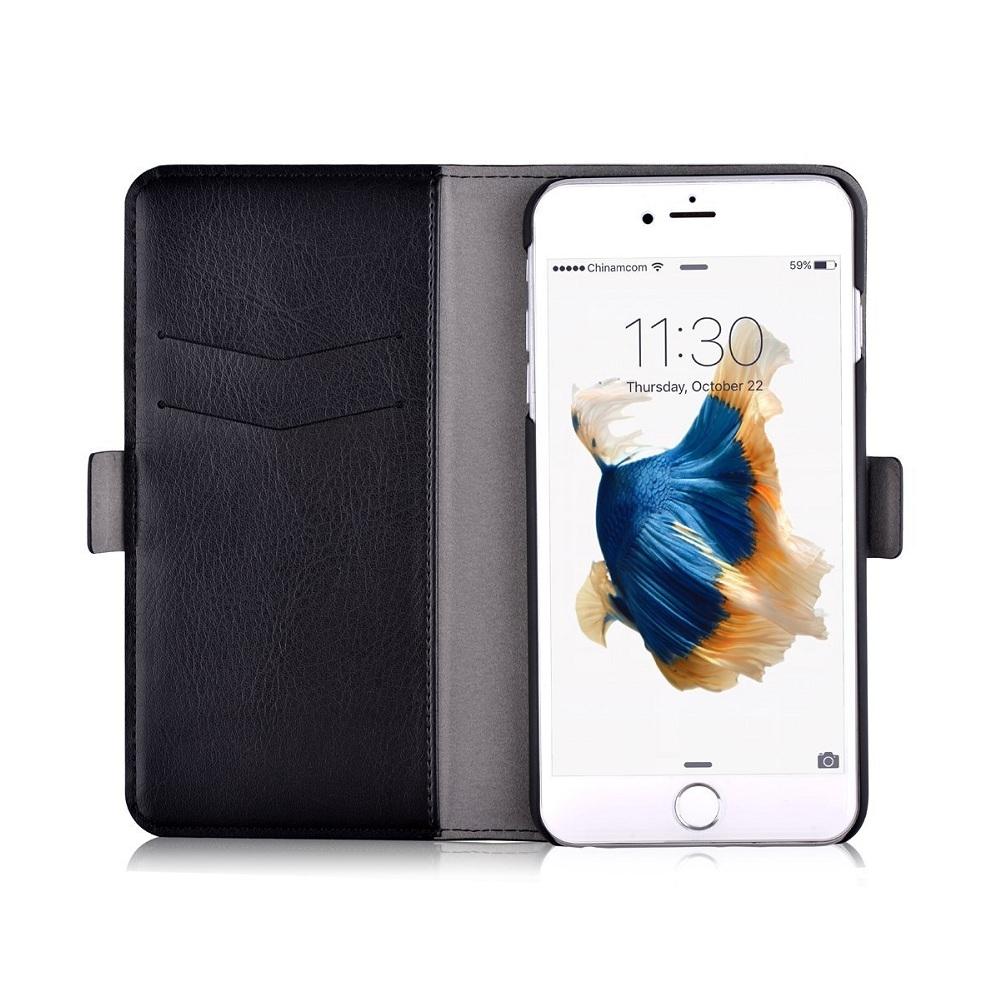 Кожен калъф, тип портфейл с отделящ се кейс и поставка за iPhone 6, iPhone 6S - Devia Magic Case (черен) | JAR Computers Кожен калъф, тип портфейл с отделящ се кейс и поставка за iPhone 6, iPhone 6S - Devia Magic Case (черен)