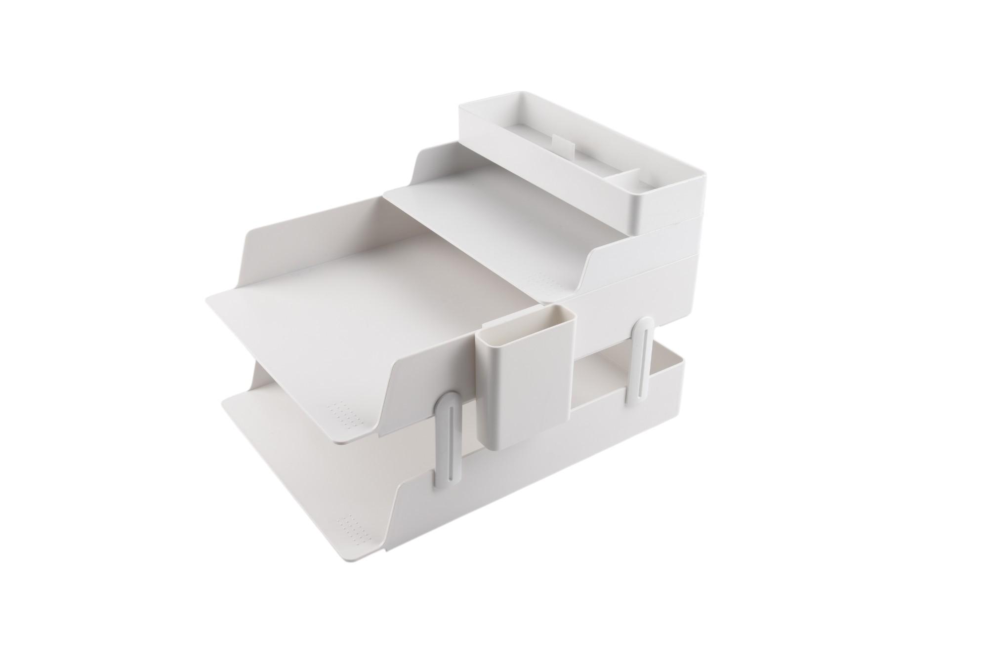 Sworld Хоризонтална поставка-органайзер, бяла