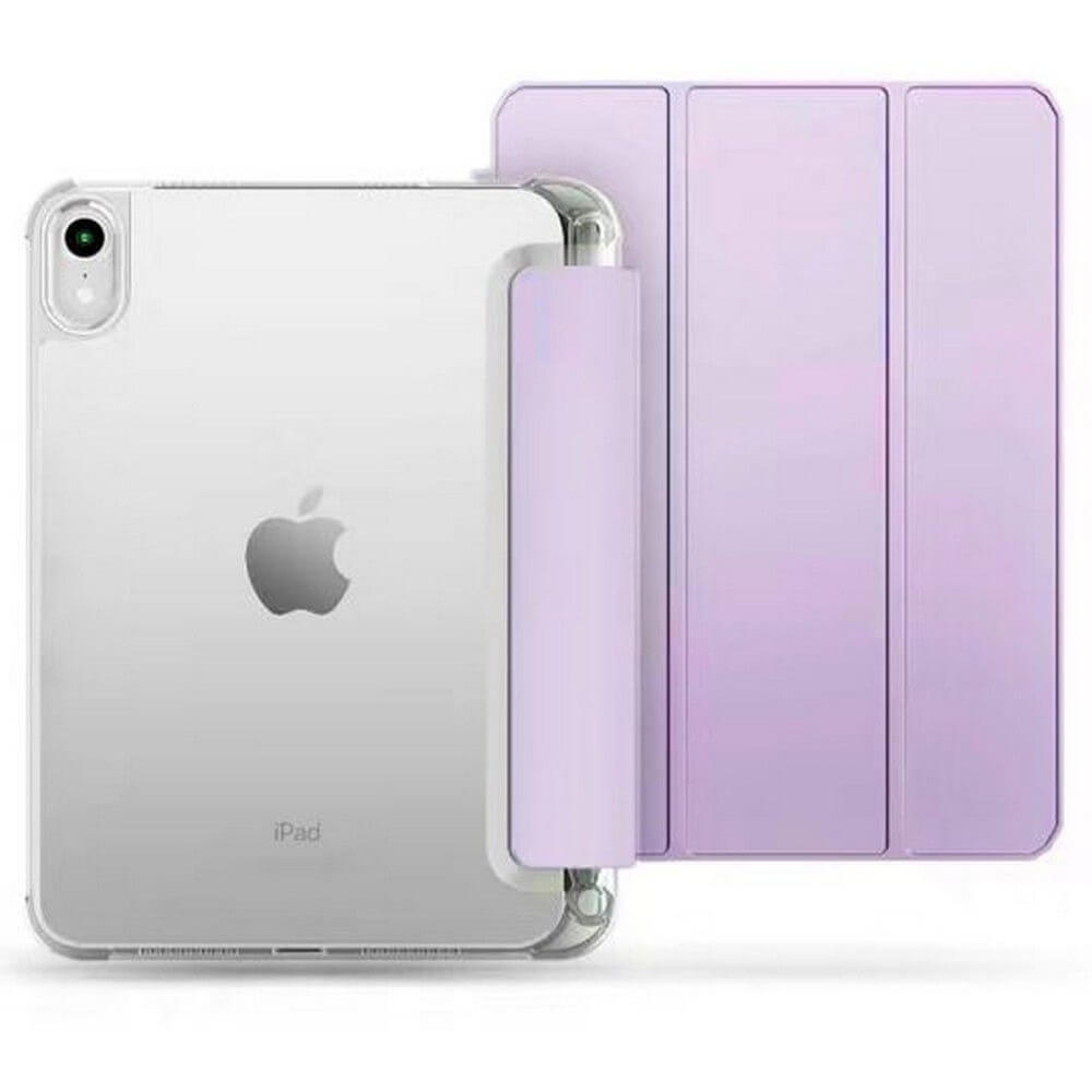 Tech-Protect SC Pen Hybrid Case - кожен кейс и поставка за iPad Air 5 (2022), iPad Air 4 (2020) (лилав) 