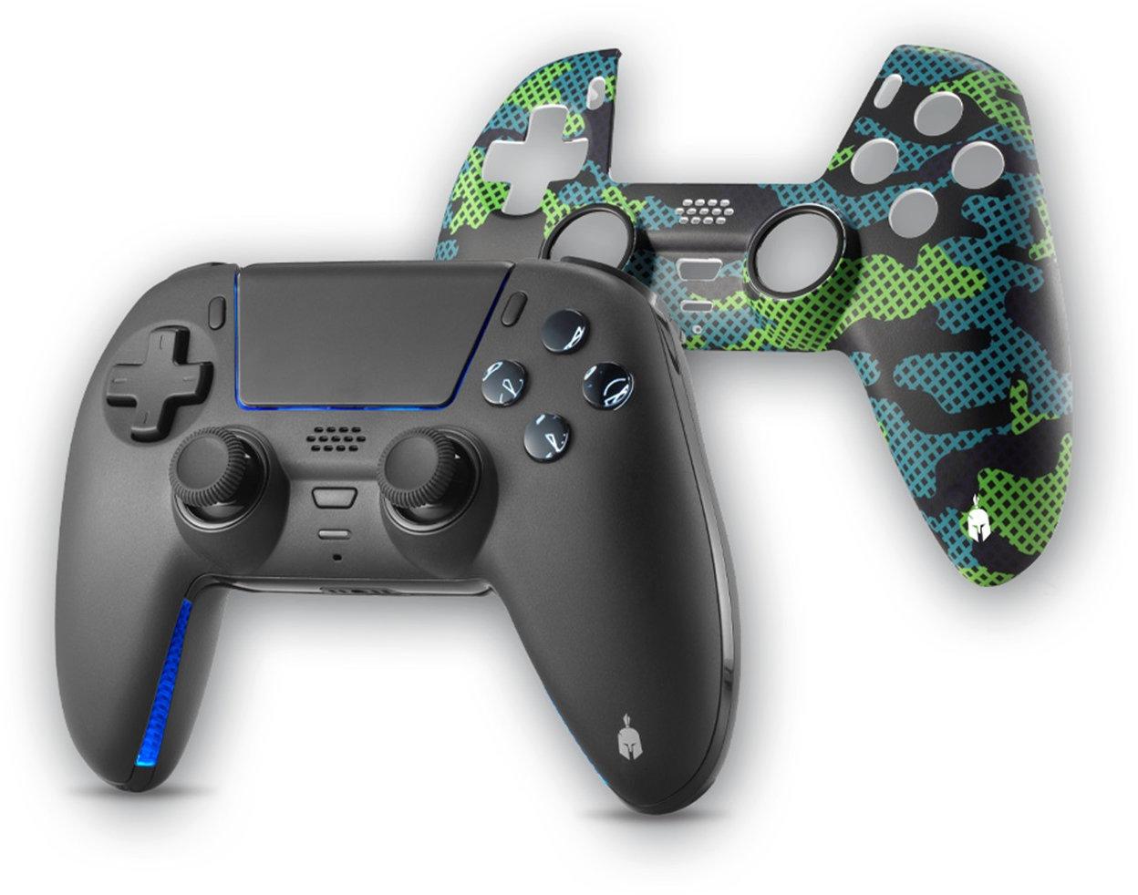 Безжичен контролер Spartan Gear - Sarissa, черен (PS4/PS5/PC/Switch) + допълнителен панел | JAR Computers Безжичен контролер Spartan Gear - Sarissa, черен (PS4/PS5/PC/Switch) + допълнителен панел