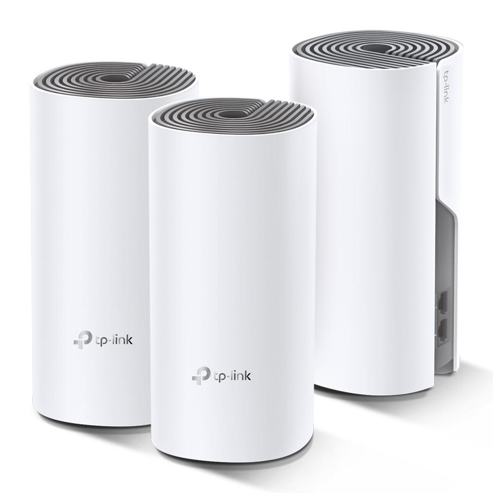 Безжична Wi-Fi система TP-LINK Mesh-WLAN-System E4 / DECO E4(3-Pack) - White - 3-Pack - PN DECO E4(3-Pack) | JAR Computers Безжична Wi-Fi система TP-LINK Mesh-WLAN-System E4 / DECO E4(3-Pack) - White - 3-Pack - PN DECO E4(3-Pack)