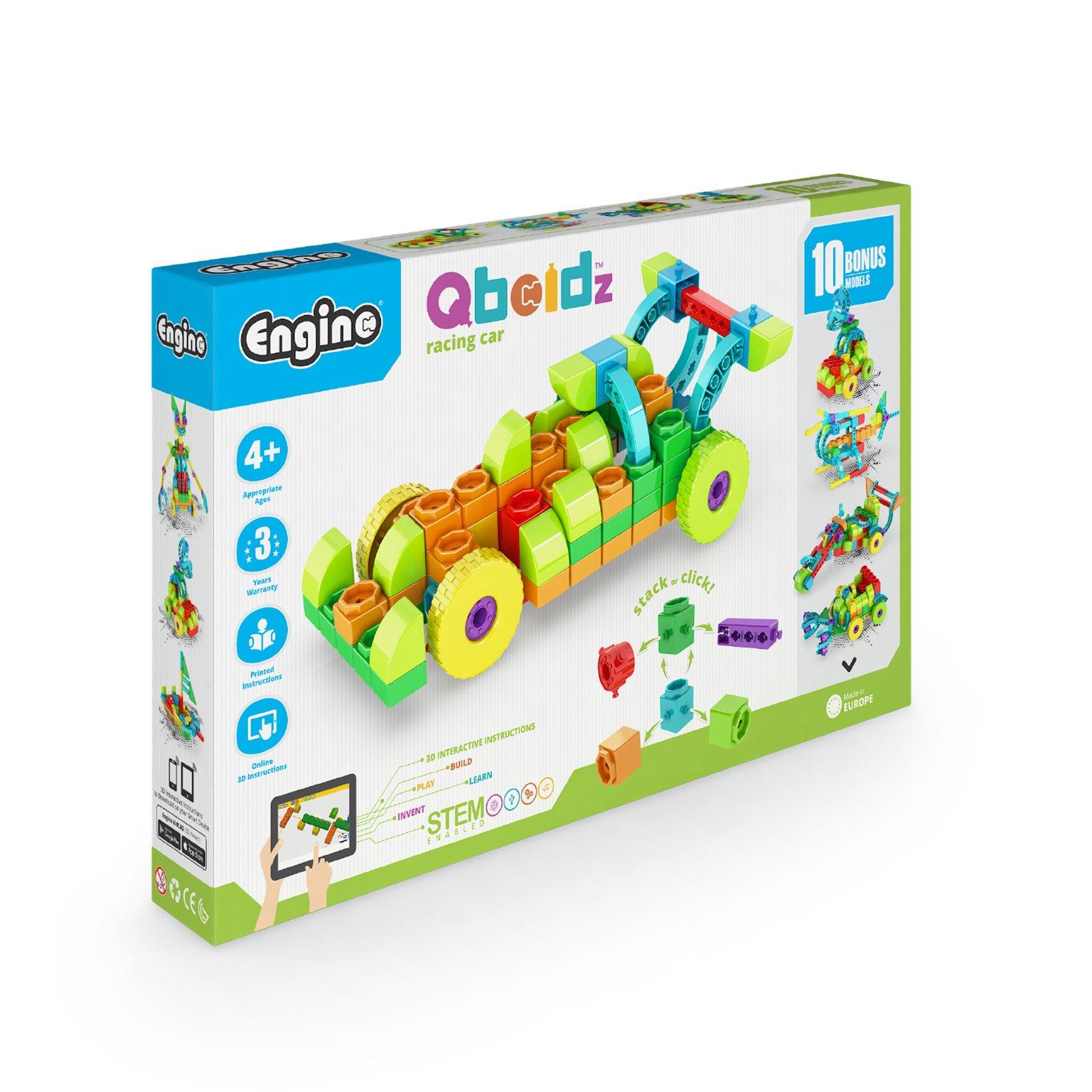 Engino Конструктор Qboidz - Състезателна кола, 10 в 1 | JAR Computers Engino Конструктор Qboidz - Състезателна кола, 10 в 1
