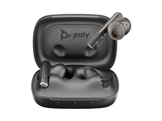 HP Poly Voyager Free 60 UC M Carbon Black Earbuds +BT700 USB-C Adapter +Basic Charge Case | JAR Computers HP Poly Voyager Free 60 UC M Carbon Black Earbuds +BT700 USB-C Adapter +Basic Charge Case