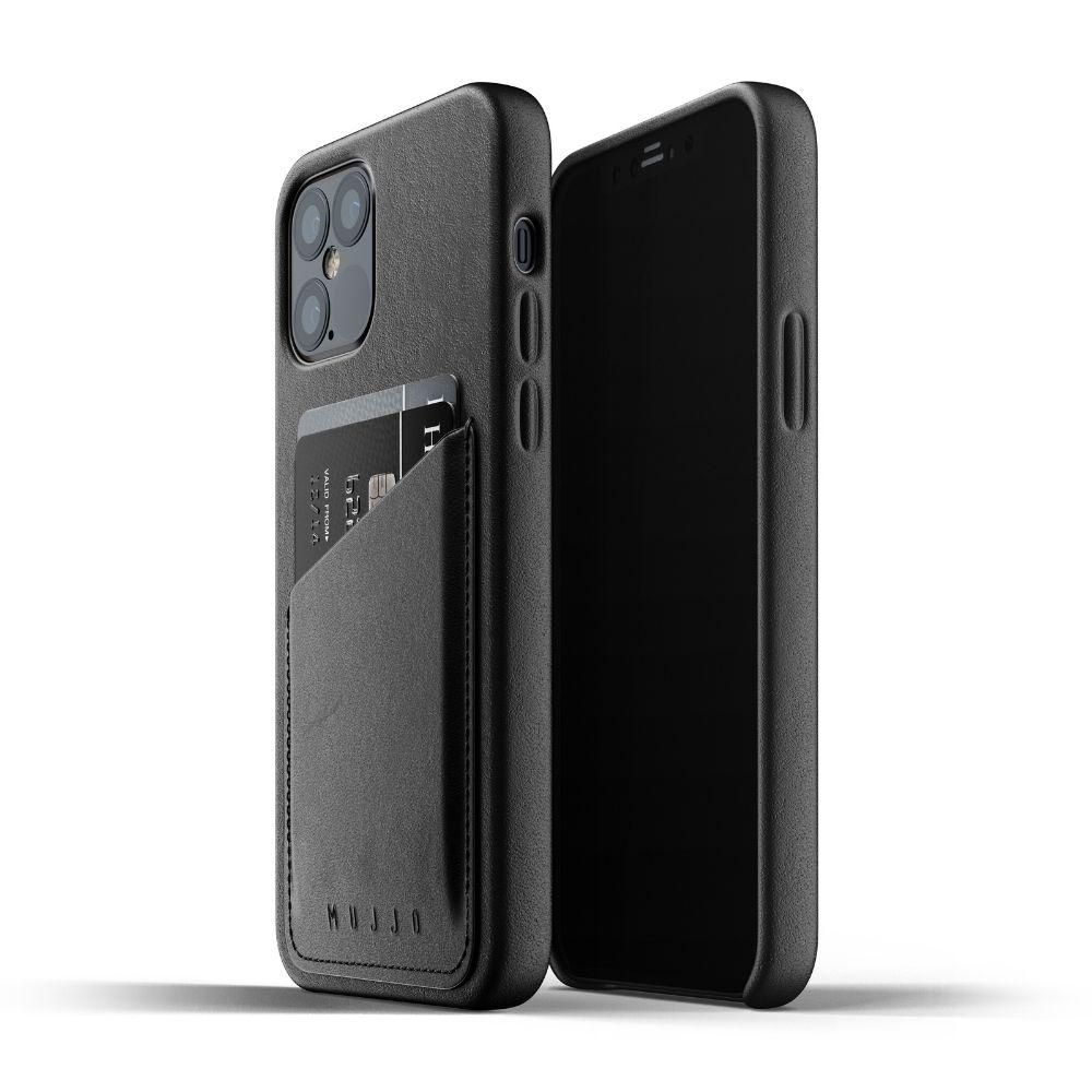 Кожен (естествена кожа) кейс с джоб за кредитна карта за iPhone 12, iPhone 12 Pro - Mujjo Leather Wallet Case (черен) | JAR Computers Кожен (естествена кожа) кейс с джоб за кредитна карта за iPhone 12, iPhone 12 Pro - Mujjo Leather Wallet Case (черен)