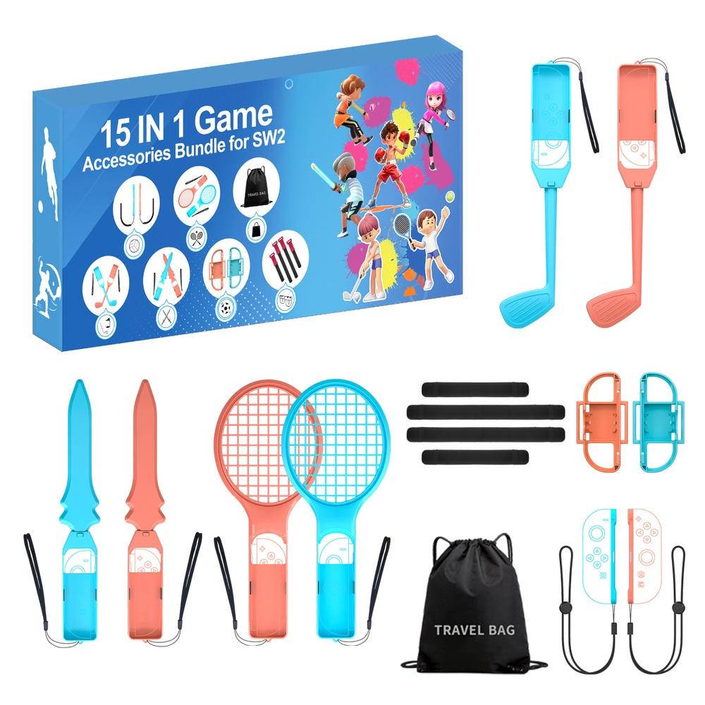 Комплект различни поликарбонатни приставки за Nintendo Switch 2 JoyCon - Family 15-in-1 Accessory Pack For Nintendo Switch 2 (червен и син) | JAR Computers Комплект различни поликарбонатни приставки за Nintendo Switch 2 JoyCon - Family 15-in-1 Accessory Pack For Nintendo Switch 2 (червен и син)