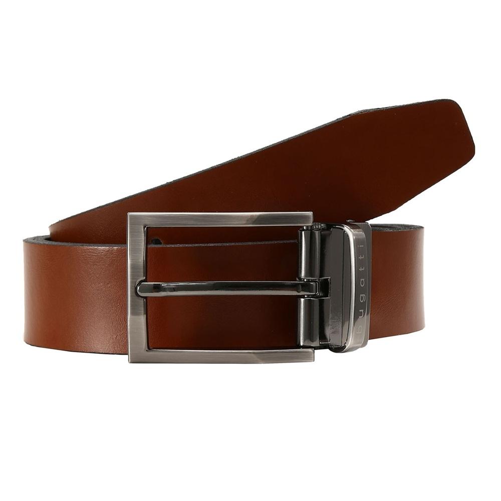 Мъжки кожен двустранен колан Bugatti, коняк/черен, 120 см | JAR Computers Мъжки кожен двустранен колан Bugatti, коняк/черен, 120 см