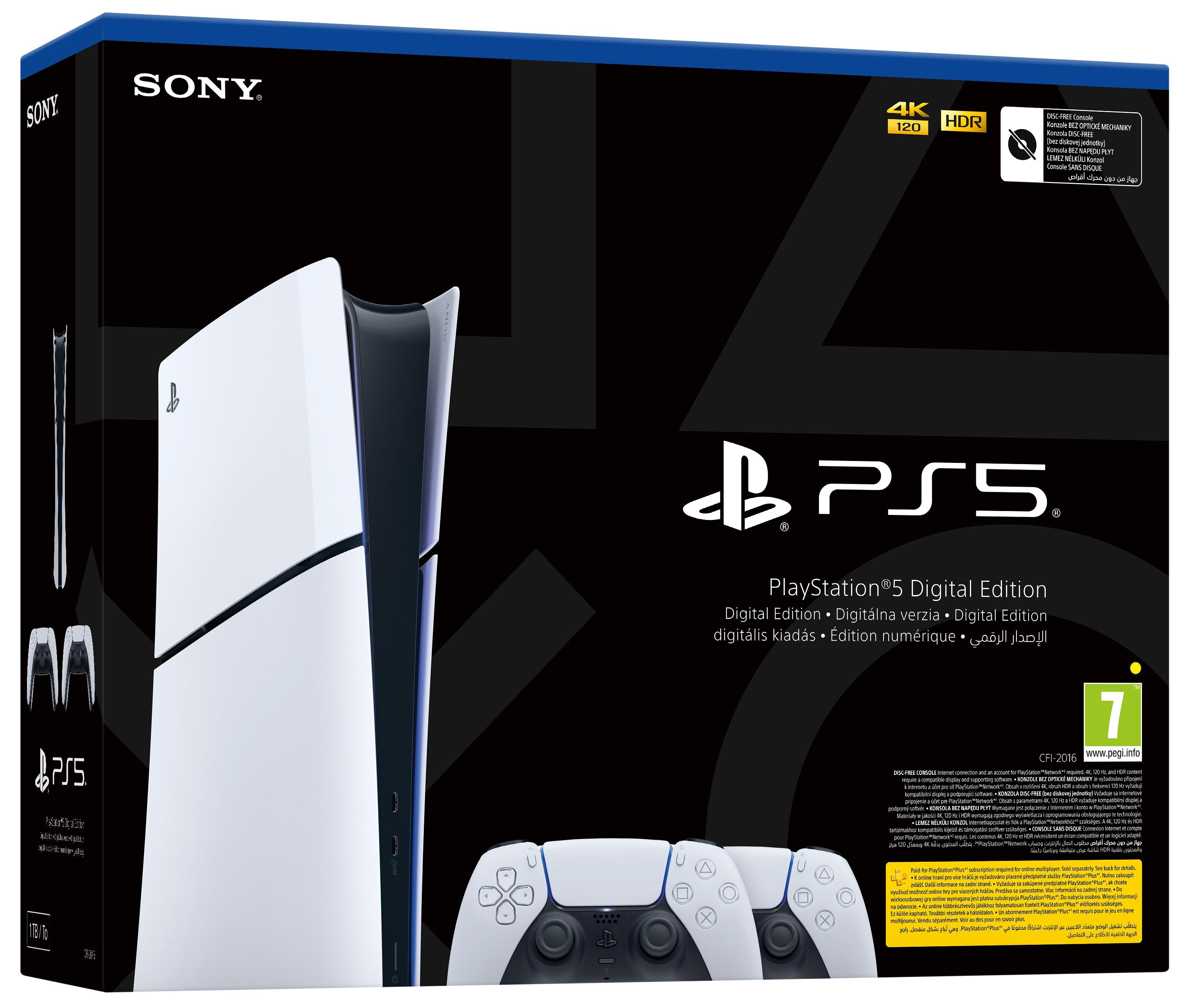 PlayStation 5 (Slim) Digital Edition + втори контролер DualSense