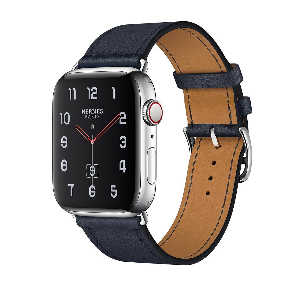Умен часовник от Apple - Apple Watch Hermès Series 4, 44mm Stainless Steel Case with Indigo Swift Leather Single Tour, GPS + Cellular | JAR Computers Умен часовник от Apple - Apple Watch Hermès Series 4, 44mm Stainless Steel Case with Indigo Swift Leather Single Tour, GPS + Cellular