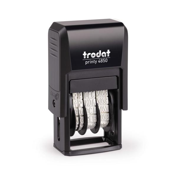 Датник Trodat Printy 4850 с цифри, височина на шрифта 3.8 мм, клише 25х5 мм, син тампон | JAR Computers Датник Trodat Printy 4850 с цифри, височина на шрифта 3.8 мм, клише 25х5 мм, син тампон
