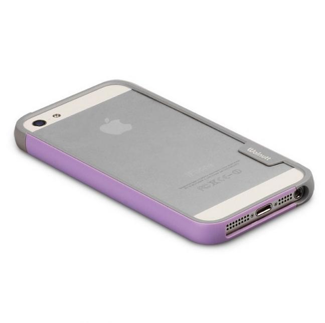 Хибридна обвивка (бъмпер) за iPhone 5, iPhone 5S, iPhone SE - Zenus Walnutt Bumper Trio (лилав-розов) | JAR Computers Хибридна обвивка (бъмпер) за iPhone 5, iPhone 5S, iPhone SE - Zenus Walnutt Bumper Trio (лилав-розов)
