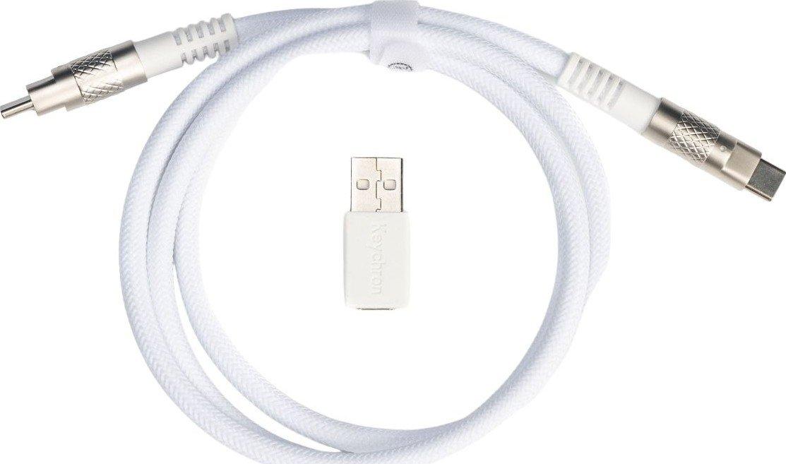 Кабел за клавиатура Keychron – Geek, 1 m, бял | JAR Computers Кабел за клавиатура Keychron – Geek, 1 m, бял