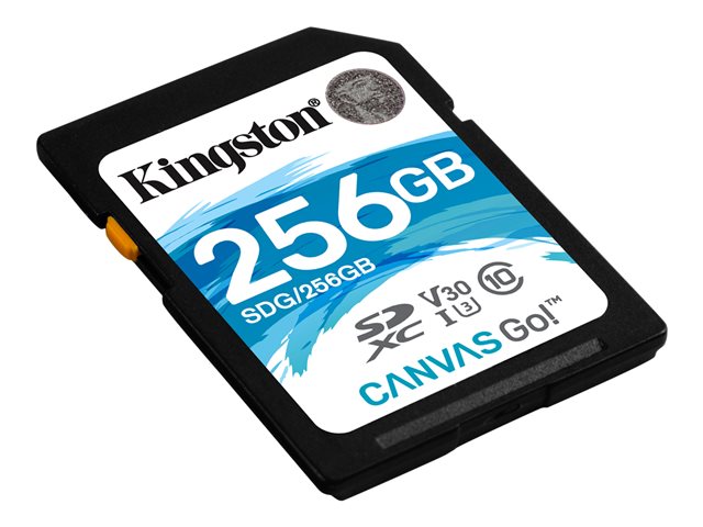 KINGSTON 256GB SDXC Canvas Go 90R/45W CL10 U3 V30