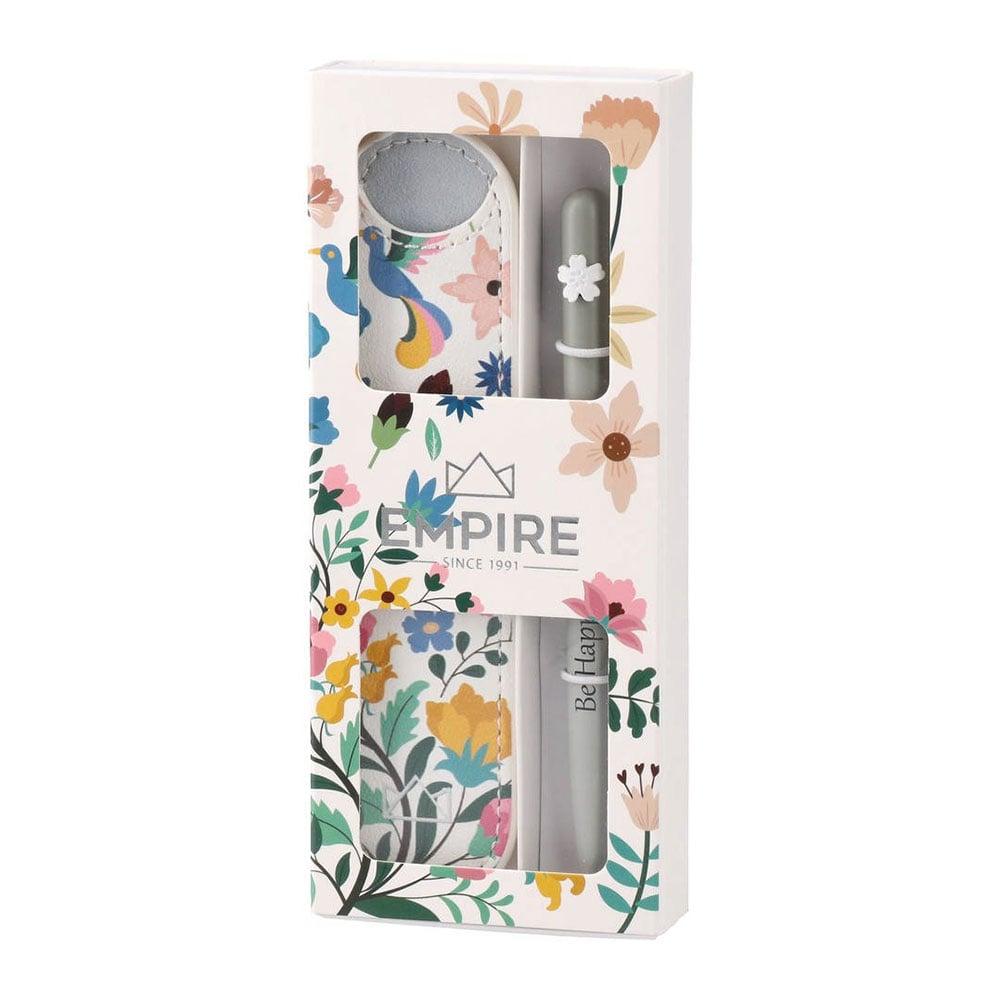 Комплект химикалка и калъф Empire Burgeon, бели