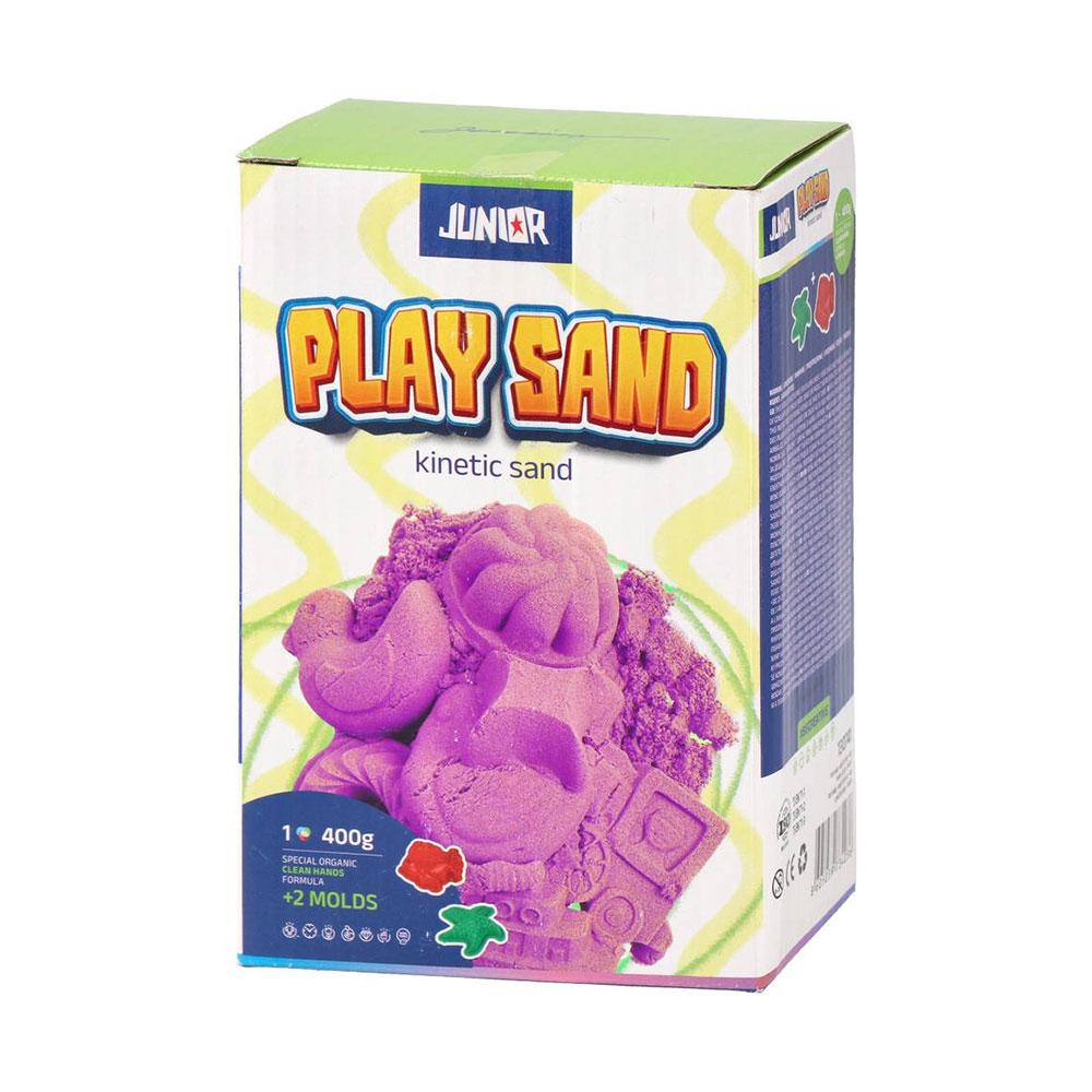 Комплект кинетичен пясък Junior Play Sand, с формички, 400 g, розов | JAR Computers Комплект кинетичен пясък Junior Play Sand, с формички, 400 g, розов