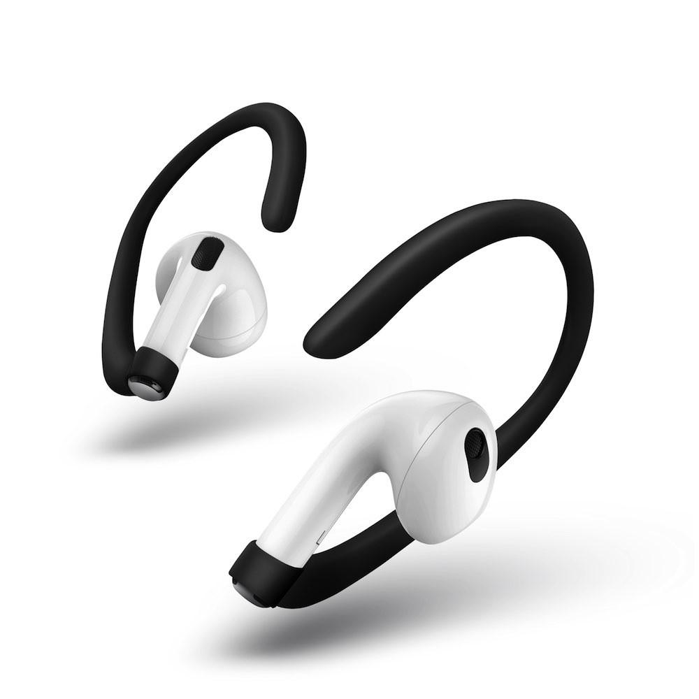 Комплект силиконови кукички за Apple Airpods, Airpods 2, Airpods 3 и AirPods Pro (4 броя) - Uniq AirPods Loop Sport EarHooks Dual Pack (черен-бял) | JAR Computers Комплект силиконови кукички за Apple Airpods, Airpods 2, Airpods 3 и AirPods Pro (4 броя) - Uniq AirPods Loop Sport EarHooks Dual Pack (черен-бял)
