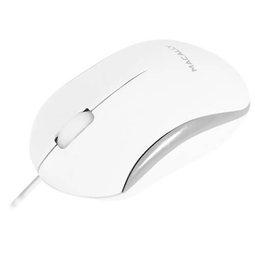 Macally USB Optical Mouse - USB оптична мишка за PC и Mac (бял) | JAR Computers Macally USB Optical Mouse - USB оптична мишка за PC и Mac (бял)