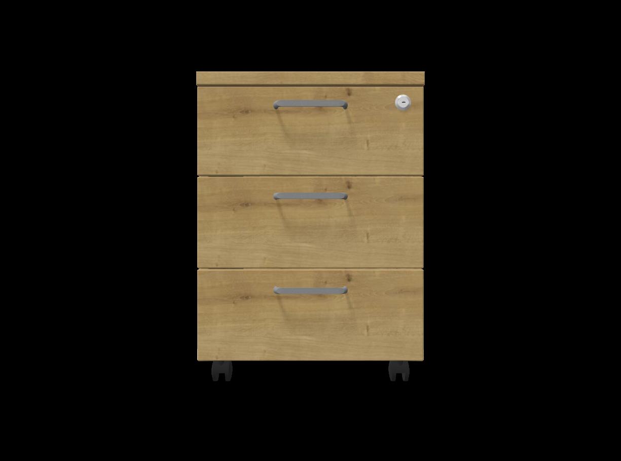 Мобилен контейнер с три чекмеджета Easy Space 3D, 430х600х600мм, ПДЧ 18 мм, дъб Хамилтън | JAR Computers Мобилен контейнер с три чекмеджета Easy Space 3D, 430х600х600мм, ПДЧ 18 мм, дъб Хамилтън