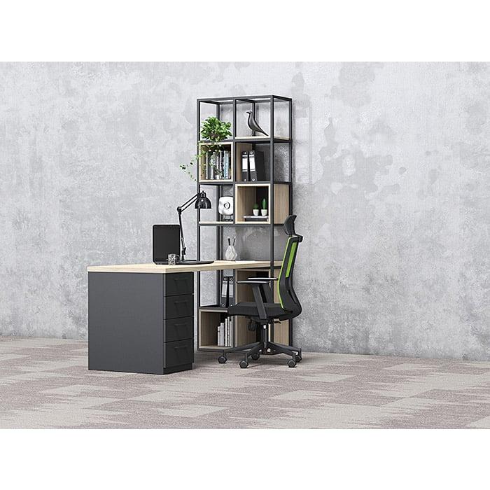 Стелаж RFG Boxi M, метален, 72 х 37 х 212 cm, черен