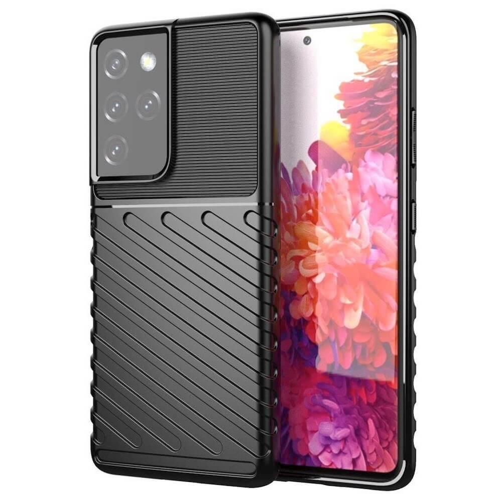 Удароустойчив силиконов (TPU) калъф за Samsung Galaxy S22 Ultra - Thunder Rugged TPU Case (черен) | JAR Computers Удароустойчив силиконов (TPU) калъф за Samsung Galaxy S22 Ultra - Thunder Rugged TPU Case (черен)