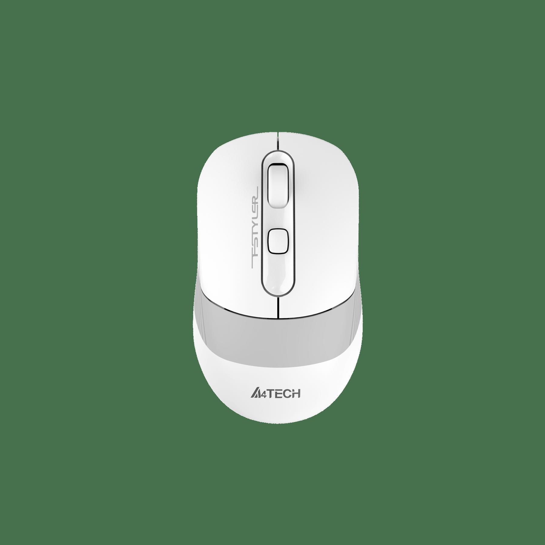 A4Tech Мишка Fstyler FB10CS, безшумна, 2.4 GHz, Bluetooth, бяла